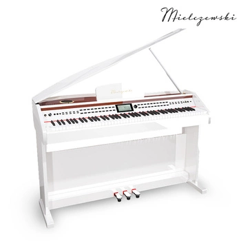 Pianino cyfrowe ważone mechanizm młoteczkowy SONATA białe połysk Mielczewski