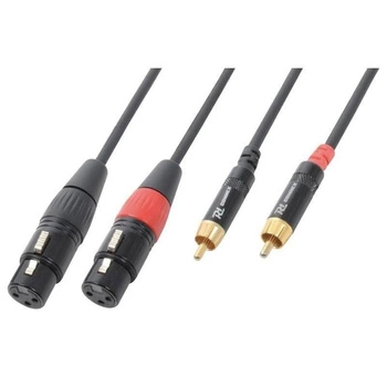 Przewód 2x XLR (f) - 2x RCA (m) 3m