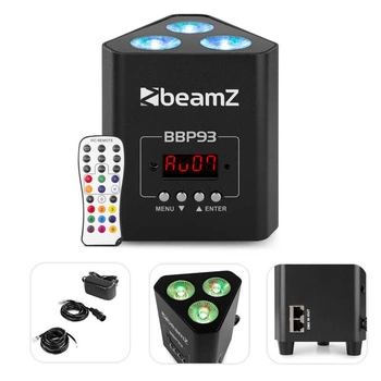 Oświetlacz Bateryjny BBP93 LED Uplight Par 3x10W RGBW 4-w-1