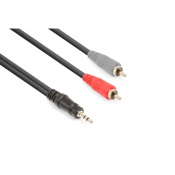 Kabel mini Jack 3,5 Stereo- 2x Cinch RCA męski 1,5m