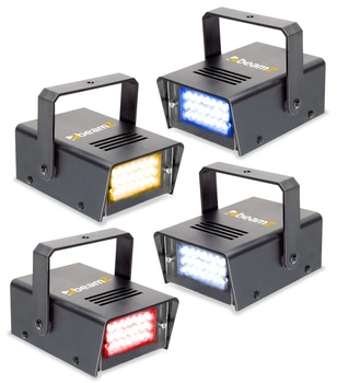 Zestaw 4 szt kolorowych stroboskopów LED BeamZ