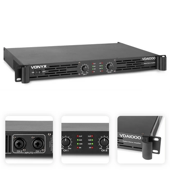 Wzmacniacz VDA1000 PA  1U 2 x500W