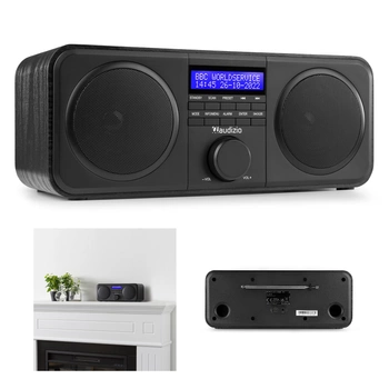 Radio cyfrowe stereo FM DAB+ Audizio Nowara czarne