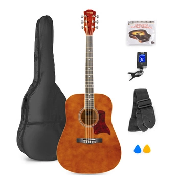 Zestaw Max Solojam Western Gitara akustyczna+ akcesoria Ciemny naturalny