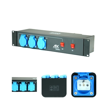 Rozdzielacz zasilania listwa 9 wyjść 16A  PBOX-9SW-FR AFX Light