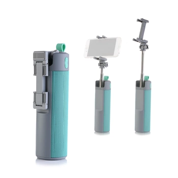 Przenośny głośnik wielofunkcyjny BT z selfie stick BLUE