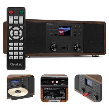 Radioodtwarzacz Avola CD/Bluetooth/DAB+/WIFI brązowo-czarny Audizio