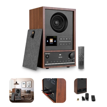 Radio internetowe DAB+/FM BT WIFI Canzo Audizio ciemne drewno