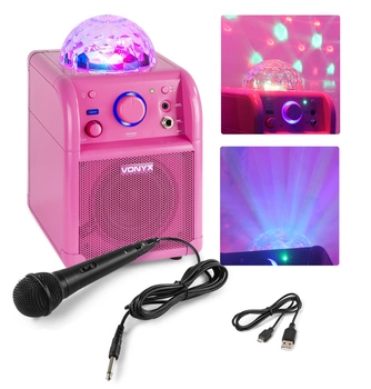 Głośnik z półkulą do karaoke LED BT RGB BeamZ SBS50P