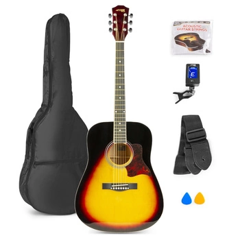 Zestaw Max Solojam Western Gitara akustyczna+ akcesoria Sunburst