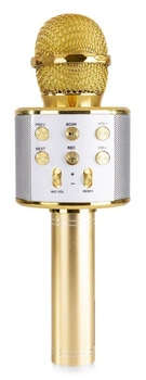 Mikrofon z głośnikiem do Karaoke KM01  BT / MP3 GOLD