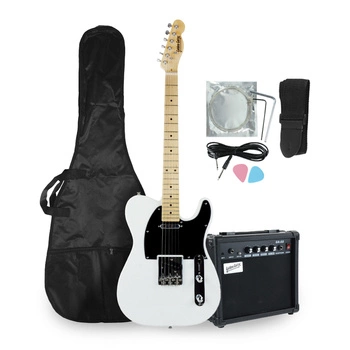 Gitara elektryczna - kompletny zestaw -Golden Guitar TEEG-30 Biała Telecaster