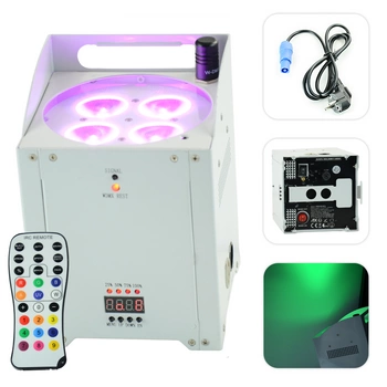 Oświetlacz bateryjny PARLED-W15WH LED RGBAW 60W AFX Light