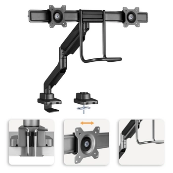 Podwójne ramię monitora MAD20F z uchwytem 17-32" Audizio