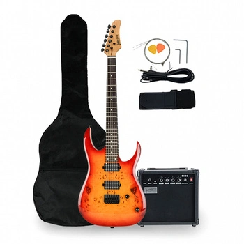 Gitara elektryczna - kompletny zestaw -Golden Guitar PSG-3 wiśnia