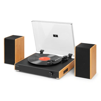 Gramofon z głośnikami vintage RP335BB jasny brąz Audizio