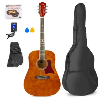 Zestaw Max Solojam Western Gitara akustyczna+ akcesoria Ciemny naturalny