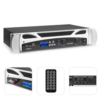 Wzmacniacz VPA1000 PA  2x 500W MP3,BT