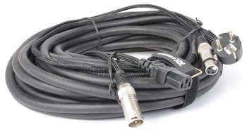 CX02-15 Kabel audio COMBI SHUKO XLR F / IEC F - XLR M. 15m PD Connex