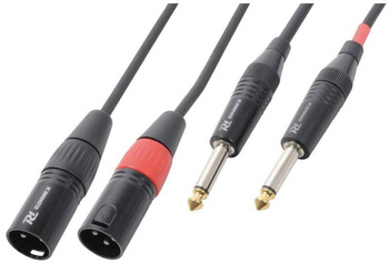 Kabel 2x XLR (m) - 2x Jack 6,3mm 6m