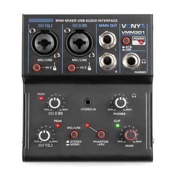 Mikser audio VMM301 3-kanałowy USB Vonyx