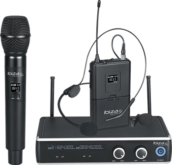 DR20UHF-HB System mikrofonowy UHF z odbiornikiem, mikrofonem i nadajnikiem