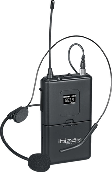 Nadajnik UHF z zestawem nagłownym i mikrofonem krawatowym - 863,9 MHz HS20-UHFA