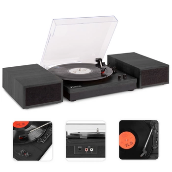 Gramofon RP165B Fenton głośniki BT czarny+ winyl gratis