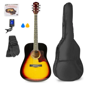 Zestaw Max Solojam Western Gitara akustyczna+ akcesoria Sunburst