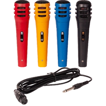 Zestaw 4 kolorowych mikrofonów dynamicznych DM500