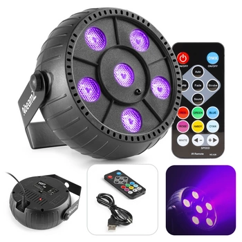 Reflektor Party Par PLP14 6x 1W UV bateryjny Beamz
