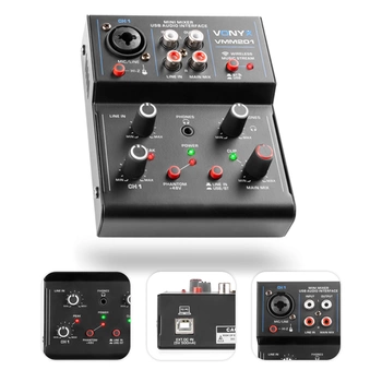 2-kanałowy mikser audio USB VMM201 Vonyx