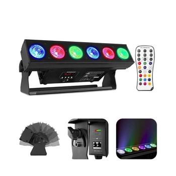 Belka oświetleniowa BBB612  LED Uplight Bar 6x12W RGBAW-UV 6-w-1 DMX