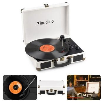 Gramofon w walizce z BT In/Out RP116CR Audizio biały