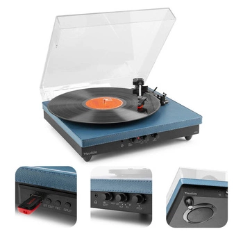 Gramofon RP113D Audizio wejście/wyjście BT niebieski