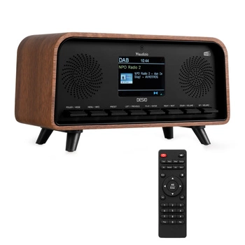Radio DAB+ i FM w stylu retro Desio ciemne drewno Audizio