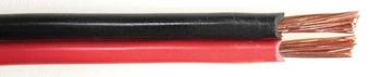 Przewód głośnikowy czarny/czerwony 2x2,5mm² 1m
