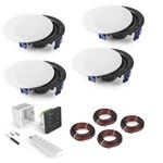 Wzmacniacz audio z 4 głośnikami sufitowymi Power Dynamics Powerline A100B