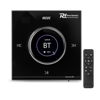 Wzmacniacz audio Powerline B50B do montażu w ścianie BT/LCD, czarny