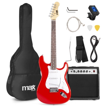 Gitara elektryczna Gigkit czerwona+ akcesoria/ zestaw