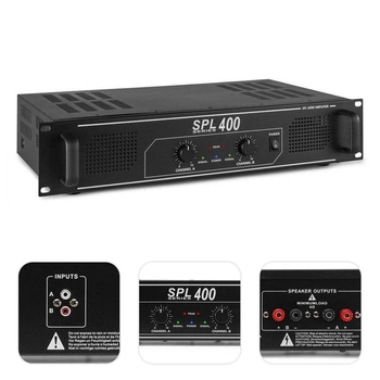 Koncówka mocy 2x 200W Skytec SPL 400