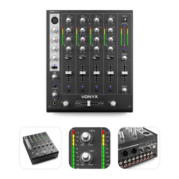 STM-7010  Mixer 4 Ch DJ Mixer USB