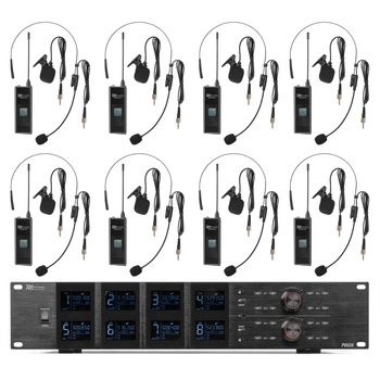 Zestaw mikrofonów bezprzewodowych UHF PD528B 8x bodypack Power Dynamics