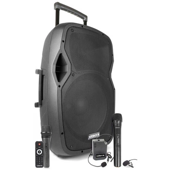 Kolumna mobilna z mikrofonami 800W Vonyx AP1500PA 15"