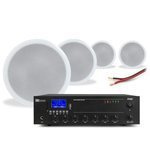 Zestaw instalacyjny 100V, głośnik sufitowy, wzmacniacz, okablowanie  Power Dynamics