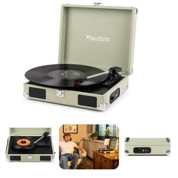Gramofon w walizce RP111G Audizio zielony