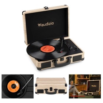 Gramofon w walizce z BT In/Out RP116LW  Audizio jasne drewno