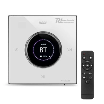 Wzmacniacz audio Powerline B50W do montażu w ścianie BT/LCD, biały
