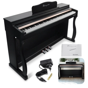 Pianino cyfrowe ze statywem 88 dynamicznych klawiszy NOCTURNO czarne Mielczewski
