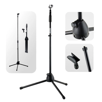 Statyw mikrofonowy podłogowy prosty z uchwytem 84-140 cm HSMB1 Hardman